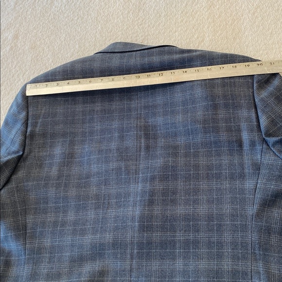 Nautica Wool Silk Blue plaid blazer coat men’s Grandpacore preppy academia - Picture 9 of 14
